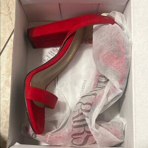 Chic Red Women's Heels